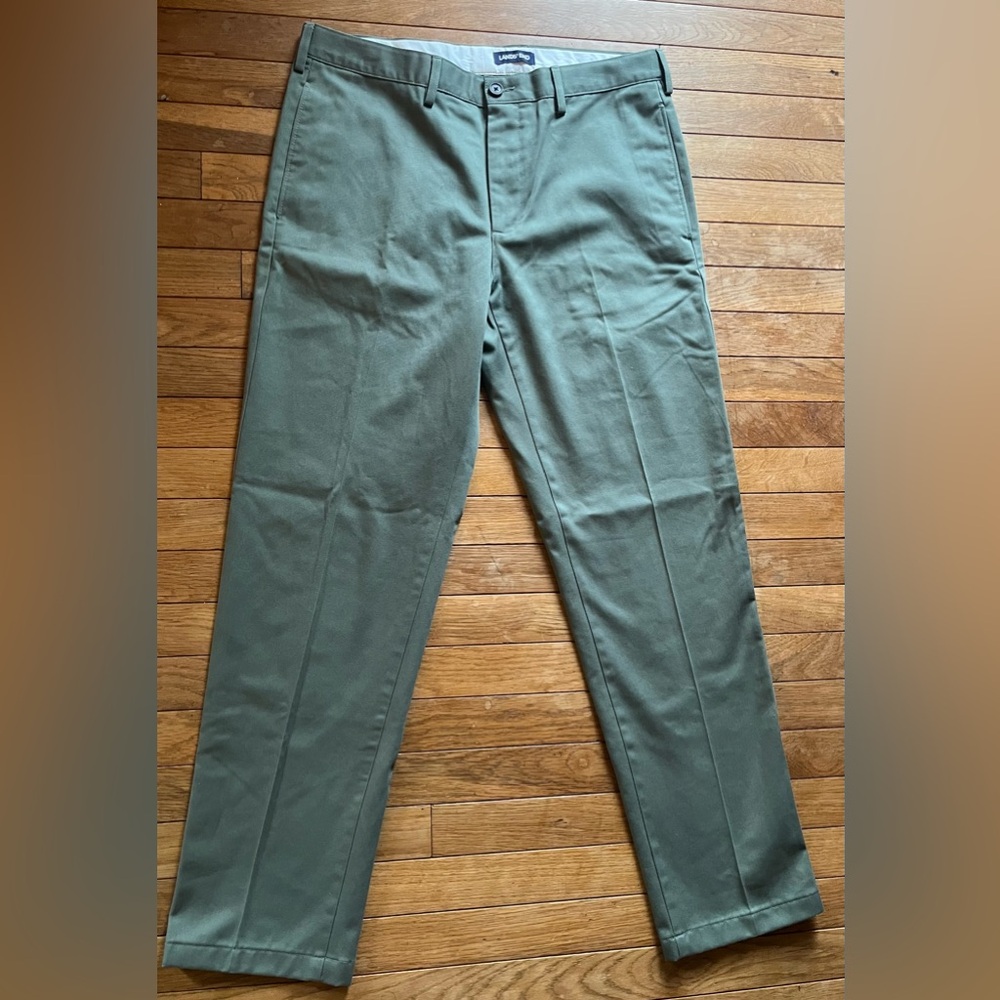 Lands' End Men's Olive Chinos Tailored Fit - Size 35